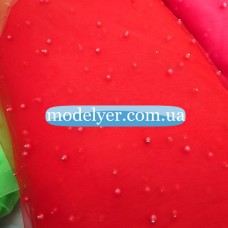 Ткань Сетка с жемчугом (красный)